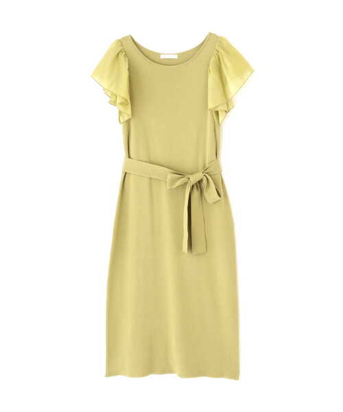 PROPORTION BODY DRESSING(プロポーションボディドレッシング)の「ウエストリボンシアーラッフルスリーブニットタイトOP / 1212140506(ワンピース・レディース・ネイビー/イエロー系その他/ピンク・MEDIUM/SMALL)」の18枚目の写真