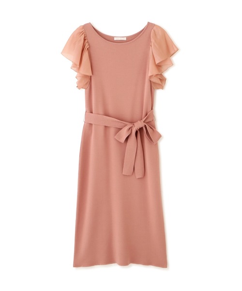 PROPORTION BODY DRESSING(プロポーションボディドレッシング)の「ウエストリボンシアーラッフルスリーブニットタイトOP / 1212140506(ワンピース・レディース・ネイビー/イエロー系その他/ピンク・MEDIUM/SMALL)」の12枚目の写真