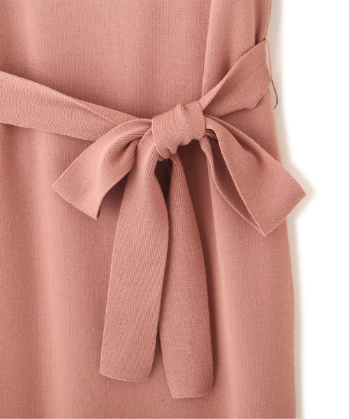 PROPORTION BODY DRESSING(プロポーションボディドレッシング)の「ウエストリボンシアーラッフルスリーブニットタイトOP / 1212140506(ワンピース・レディース・ネイビー/イエロー系その他/ピンク・MEDIUM/SMALL)」の16枚目の写真