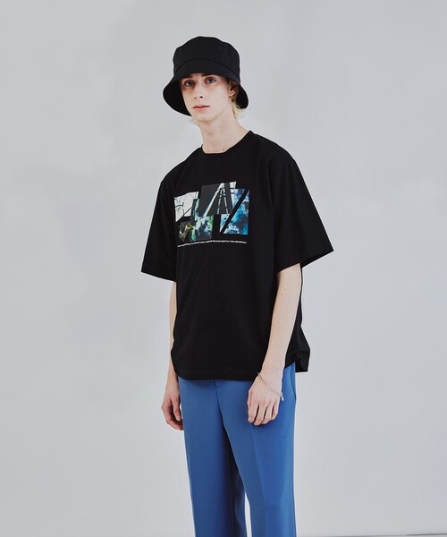 tk.TAKEO KIKUCHI（ティーケータケオキクチ）の「◆CONTRASTコラージュTシャツ（ユニセックスアイテム）（Tシャツ/カットソー・メンズ・ブラック/オフホワイト/ブラウン系・01/02/03）」の10枚目の写真