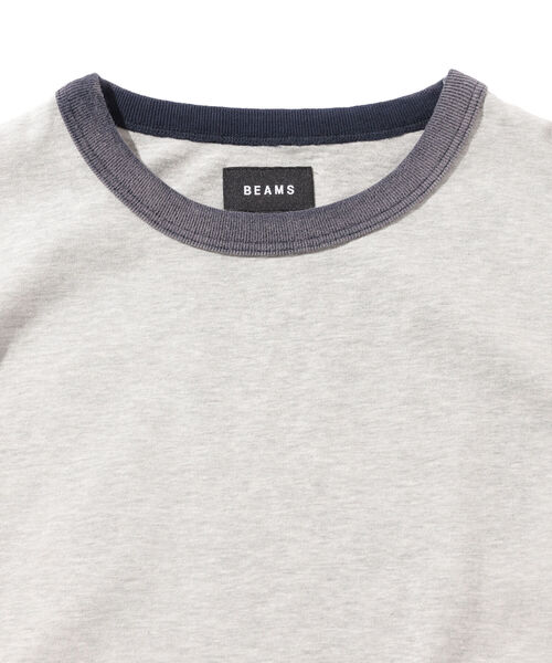 BEAMS(ビームス)の「BEAMS / フェード ルーズフィット リンガー Tシャツ(Tシャツ/カットソー・メンズ・グレー系その他/ホワイト・SMALL/X-LARGE/LARGE/MEDIUM)」の13枚目の写真