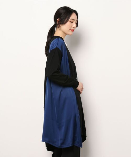 gomme（ゴム）の「ファインスムース　ライトステップカーディガン（カーディガン/ボレロ・レディース・ブルー/ブラック/チャコールグレー・MEDIUM）」の8枚目の写真