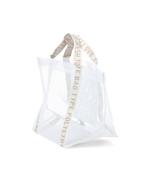 LAKOLE（ラコレ）の「メッシュバッグ(S) / 276520（トートバッグ・レディース・ホワイト/ブラック・FREE）」の3枚目の写真