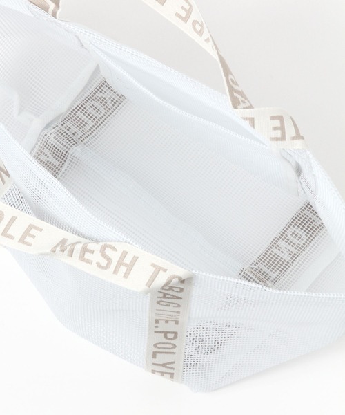 LAKOLE（ラコレ）の「メッシュバッグ(S) / 276520（トートバッグ・レディース・ホワイト/ブラック・FREE）」の6枚目の写真