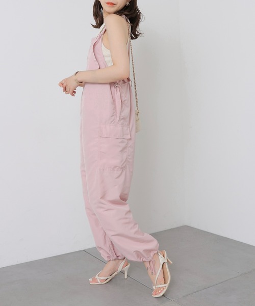 新色追加】裾絞りパラシュートサロペット（サロペット