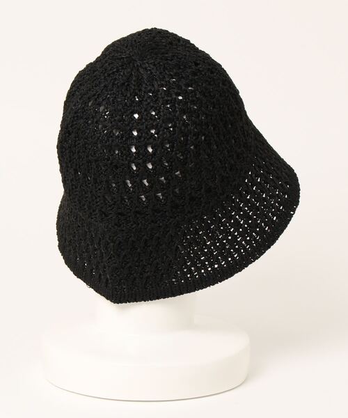 Andemiu（アンデミュウ）の「スカシニットバケットHAT297192（ハット・レディース・ブラック/キャメル・FREE）」の16枚目の写真