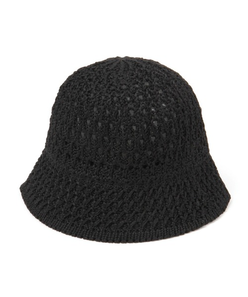 Andemiu（アンデミュウ）の「スカシニットバケットHAT297192（ハット・レディース・ブラック/キャメル・FREE）」の13枚目の写真