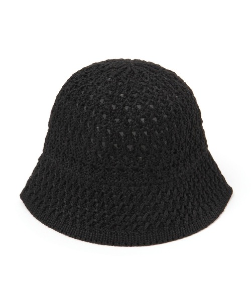 Andemiu（アンデミュウ）の「スカシニットバケットHAT297192（ハット・レディース・ブラック/キャメル・FREE）」の7枚目の写真