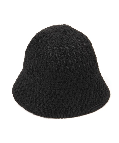 Andemiu（アンデミュウ）の「スカシニットバケットHAT297192（ハット・レディース・ブラック/キャメル・FREE）」の15枚目の写真