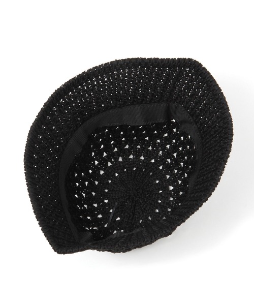 Andemiu（アンデミュウ）の「スカシニットバケットHAT297192（ハット・レディース・ブラック/キャメル・FREE）」の3枚目の写真