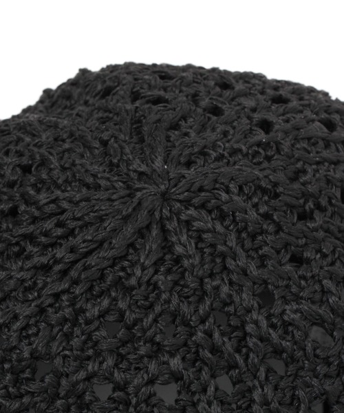 Andemiu（アンデミュウ）の「スカシニットバケットHAT297192（ハット・レディース・ブラック/キャメル・FREE）」の6枚目の写真