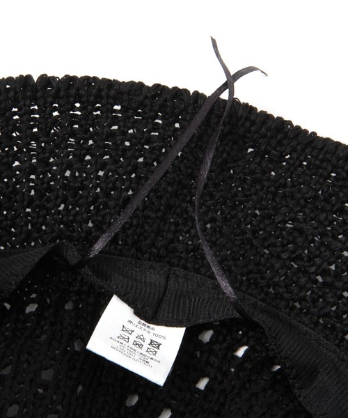 Andemiu（アンデミュウ）の「スカシニットバケットHAT297192（ハット・レディース・ブラック/キャメル・FREE）」の5枚目の写真