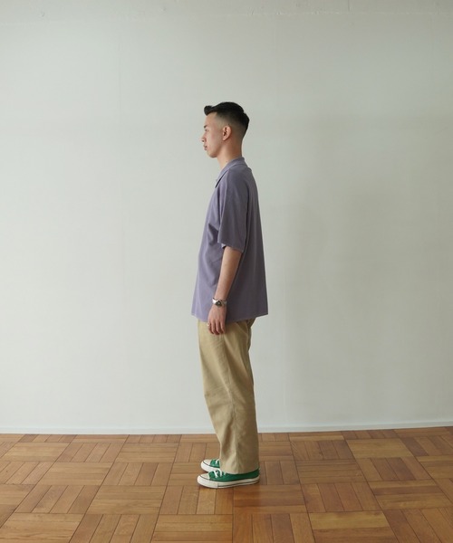 TINA：JOJUN（ティーナジョジュン）の「エンブレム刺繍 ユニセックスポロニット TINA：JOJUN（ニット/セーター・レディース・ブラック/オフホワイト/パープル・M）」の15枚目の写真