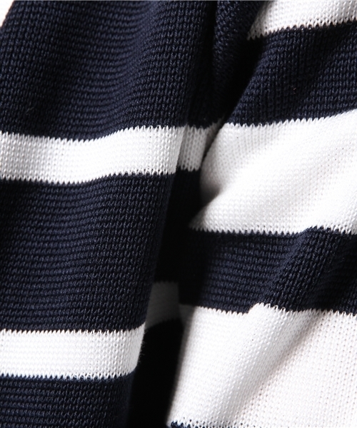 EDIFICE(エディフィス)の「◇J.KNIT ボーダーニット(ニット/セーター・メンズ・ホワイト/ネイビー・48/44/46)」の10枚目の写真