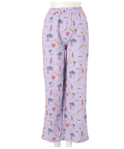 anap mimpi（アナップミンピ）の「MIMPIロゴ入り総柄ストレートパンツ【セットアップ着用可】（その他パンツ・レディース・ベージュ/パープル/ブルー・FREE）」の13枚目の写真