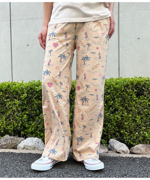 anap mimpi（アナップミンピ）の「MIMPIロゴ入り総柄ストレートパンツ【セットアップ着用可】（その他パンツ・レディース・ベージュ/パープル/ブルー・FREE）」の19枚目の写真