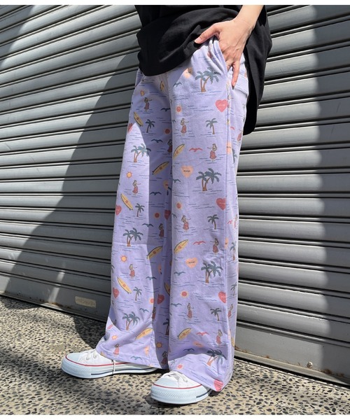 anap mimpi（アナップミンピ）の「MIMPIロゴ入り総柄ストレートパンツ【セットアップ着用可】（その他パンツ・レディース・ベージュ/パープル/ブルー・FREE）」の21枚目の写真