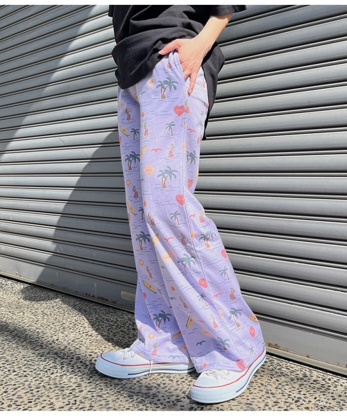 anap mimpi（アナップミンピ）の「MIMPIロゴ入り総柄ストレートパンツ【セットアップ着用可】（その他パンツ・レディース・ベージュ/パープル/ブルー・FREE）」の22枚目の写真