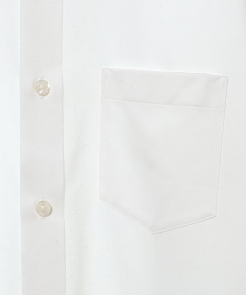 CROWDED CLOSET（クラウデッドクローゼット）の「【DISNOTICED(ディスノーティス)】ハイゲージニットツイルシャツ/汗シミ防止素材（ビジネスシャツ・メンズ・ホワイト/ネイビー/グレー・01/02/03/04）」の20枚目の写真