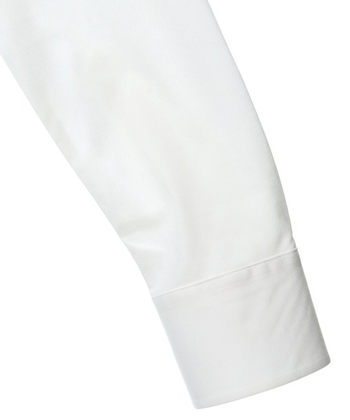 CROWDED CLOSET（クラウデッドクローゼット）の「【DISNOTICED(ディスノーティス)】ハイゲージニットツイルシャツ/汗シミ防止素材（ビジネスシャツ・メンズ・ホワイト/ネイビー/グレー・01/02/03/04）」の17枚目の写真