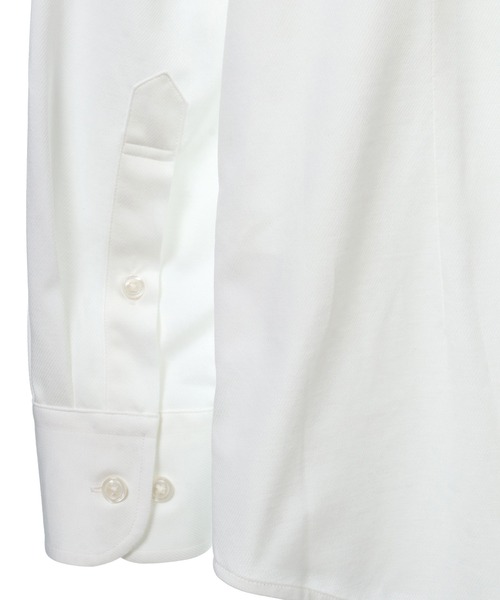 CROWDED CLOSET（クラウデッドクローゼット）の「【DISNOTICED(ディスノーティス)】ハイゲージニットツイルシャツ/汗シミ防止素材（ビジネスシャツ・メンズ・ホワイト/ネイビー/グレー・01/02/03/04）」の18枚目の写真