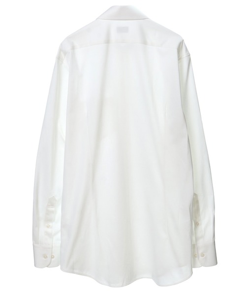 CROWDED CLOSET（クラウデッドクローゼット）の「【DISNOTICED(ディスノーティス)】ハイゲージニットツイルシャツ/汗シミ防止素材（ビジネスシャツ・メンズ・ホワイト/ネイビー/グレー・01/02/03/04）」の15枚目の写真