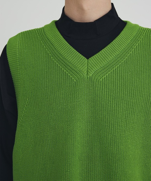 ALLEGE(アレッジ)の「Knit Vest(Tシャツ/カットソー・メンズ・ライム・4)」の10枚目の写真
