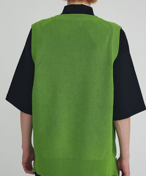 ALLEGE(アレッジ)の「Knit Vest(Tシャツ/カットソー・メンズ・ライム・4)」の9枚目の写真