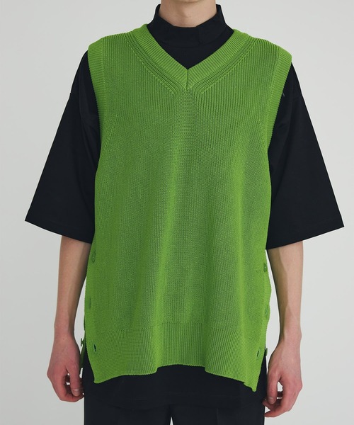 ALLEGE(アレッジ)の「Knit Vest(Tシャツ/カットソー・メンズ・ライム・4)」の7枚目の写真