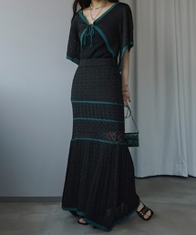 Ezick | ２WAYクロシェ風マーメイドワンピース(ワンピース)