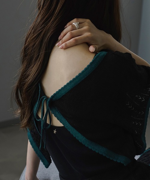 Ezick(エジック)の「2WAYクロシェ風マーメイドワンピース(ワンピース・レディース・ブラック/ベージュ・FREE)」の12枚目の写真