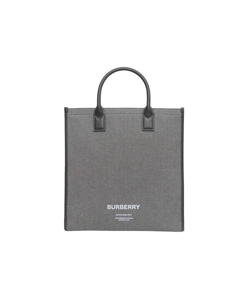 BURBERRY(バーバリー)の「ホースフェリープリント コットンキャンバス トート(トートバッグ・メンズ・ブラック×グレー・ONE SIZE)」の1枚目の写真