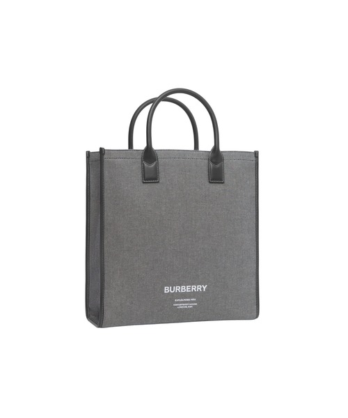 BURBERRY(バーバリー)の「ホースフェリープリント コットンキャンバス トート(トートバッグ・メンズ・ブラック×グレー・ONE SIZE)」の10枚目の写真