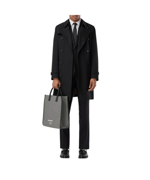 BURBERRY(バーバリー)の「ホースフェリープリント コットンキャンバス トート(トートバッグ・メンズ・ブラック×グレー・ONE SIZE)」の7枚目の写真