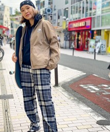 PLAID PANTS/ロキシーリラックスチェックパンツ