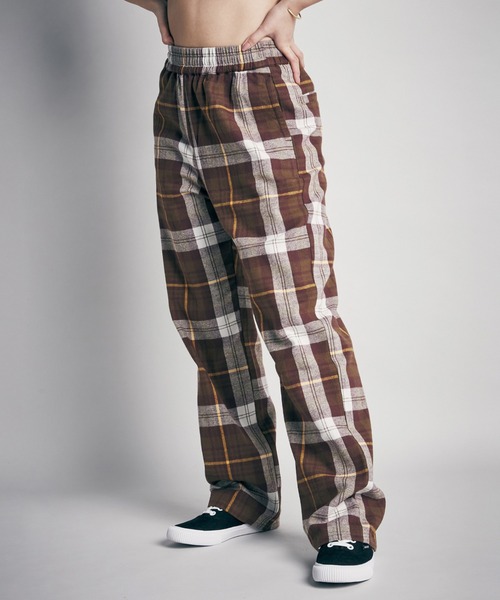 ROXY（ロキシー）の「PLAID PANTS/ロキシーリラックスチェックパンツ（その他パンツ・レディース・ブラック/バーガンディー・MEDIUM/LARGE）」の9枚目の写真
