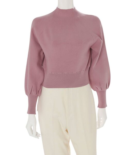 MERCURYDUO（マーキュリーデュオ）の「モックネックバルーンスリーブニット（ニット/セーター・レディース・ライトグレー/ブラック/オフホワイト/ピンク・FREE）」の11枚目の写真