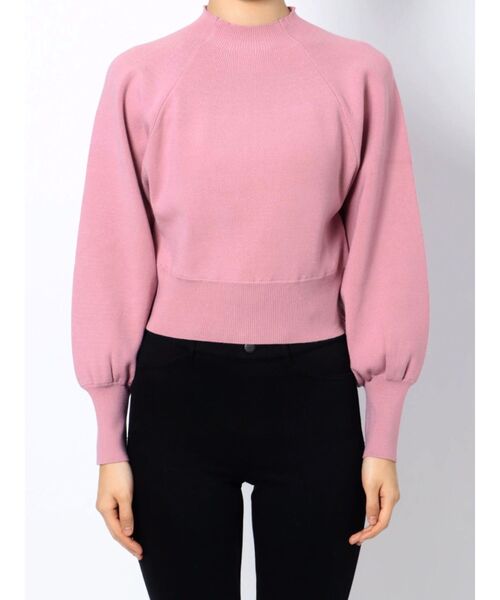 MERCURYDUO（マーキュリーデュオ）の「モックネックバルーンスリーブニット（ニット/セーター・レディース・ライトグレー/ブラック/オフホワイト/ピンク・FREE）」の15枚目の写真