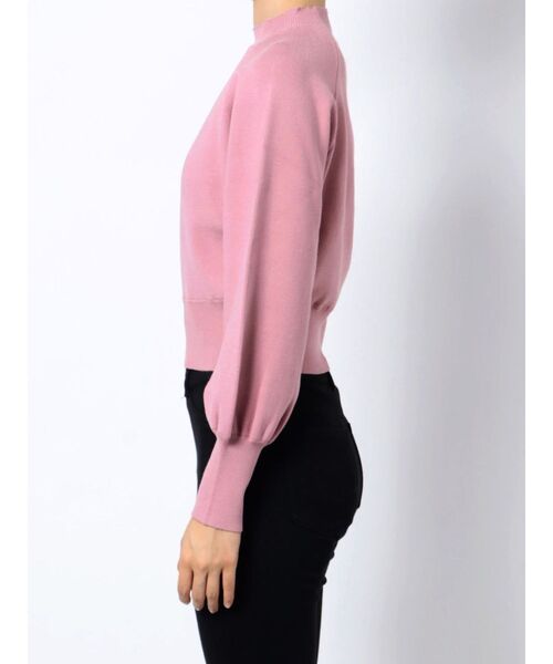 MERCURYDUO（マーキュリーデュオ）の「モックネックバルーンスリーブニット（ニット/セーター・レディース・ライトグレー/ブラック/オフホワイト/ピンク・FREE）」の7枚目の写真