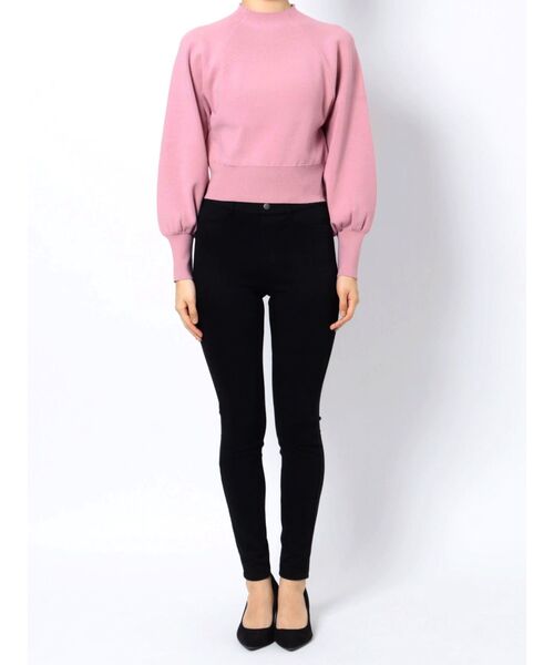 MERCURYDUO（マーキュリーデュオ）の「モックネックバルーンスリーブニット（ニット/セーター・レディース・ライトグレー/ブラック/オフホワイト/ピンク・FREE）」の6枚目の写真