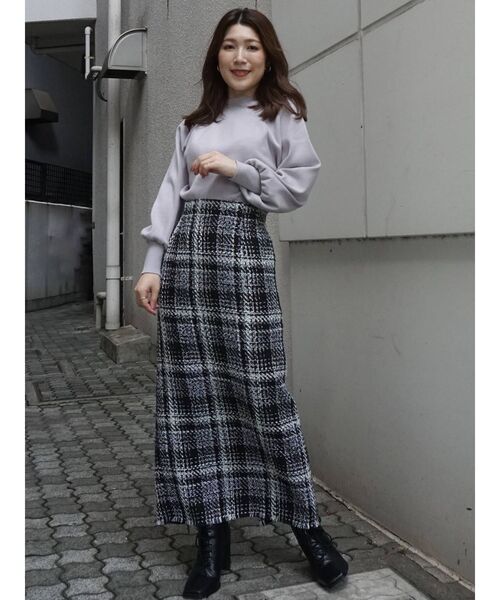 MERCURYDUO（マーキュリーデュオ）の「モックネックバルーンスリーブニット（ニット/セーター・レディース・ライトグレー/ブラック/オフホワイト/ピンク・FREE）」の19枚目の写真