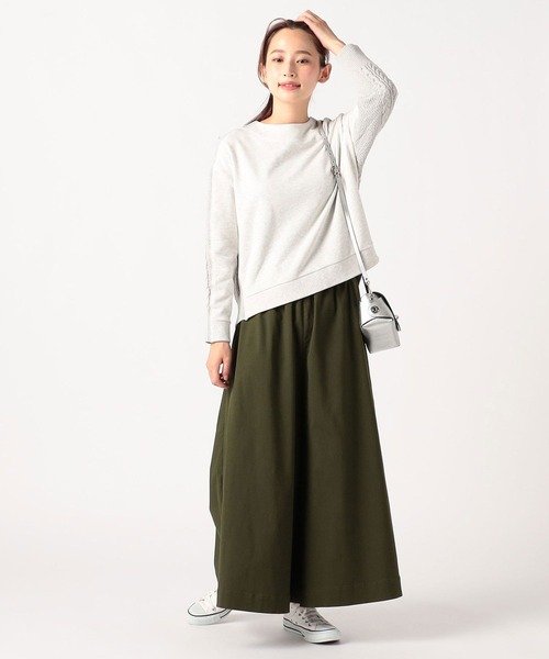 Grand PARK（グランドパーク）の「ウエストゴム　スーパーストレッチワイドパンツ（その他パンツ・レディース・ベージュ/ネイビー/カーキ・FREE）」の12枚目の写真