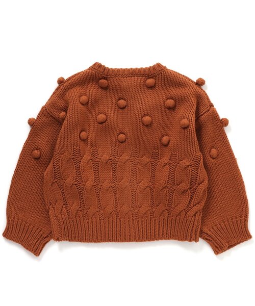 Ampersand（アンパサンド）の「premier ニットカーディガン（カーディガン/ボレロ・キッズ・ダークグリーン/ブラウン/オフホワイト・90/100/110/120/80/130/70/140）」の8枚目の写真