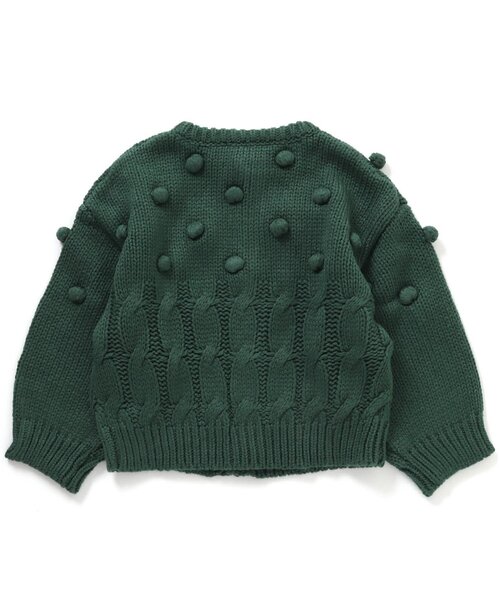 Ampersand（アンパサンド）の「premier ニットカーディガン（カーディガン/ボレロ・キッズ・ダークグリーン/ブラウン/オフホワイト・90/100/110/120/80/130/70/140）」の11枚目の写真