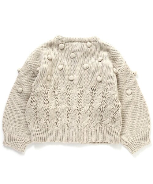 Ampersand（アンパサンド）の「premier ニットカーディガン（カーディガン/ボレロ・キッズ・ダークグリーン/ブラウン/オフホワイト・90/100/110/120/80/130/70/140）」の10枚目の写真