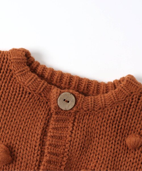 Ampersand（アンパサンド）の「premier ニットカーディガン（カーディガン/ボレロ・キッズ・ダークグリーン/ブラウン/オフホワイト・90/100/110/120/80/130/70/140）」の12枚目の写真