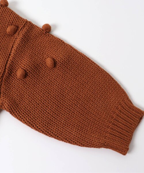 Ampersand（アンパサンド）の「premier ニットカーディガン（カーディガン/ボレロ・キッズ・ダークグリーン/ブラウン/オフホワイト・90/100/110/120/80/130/70/140）」の9枚目の写真