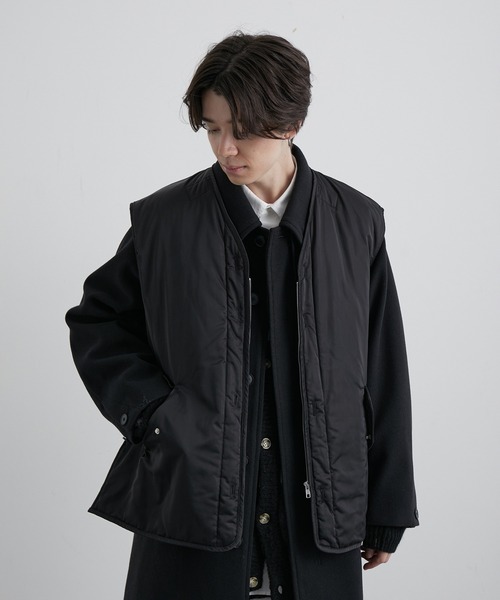 JUNRED（ジュンレッド）の「リバーシブルレイヤードルーズベスト（ベスト・メンズ・ブラック/グリーン・M/L）」の18枚目の写真