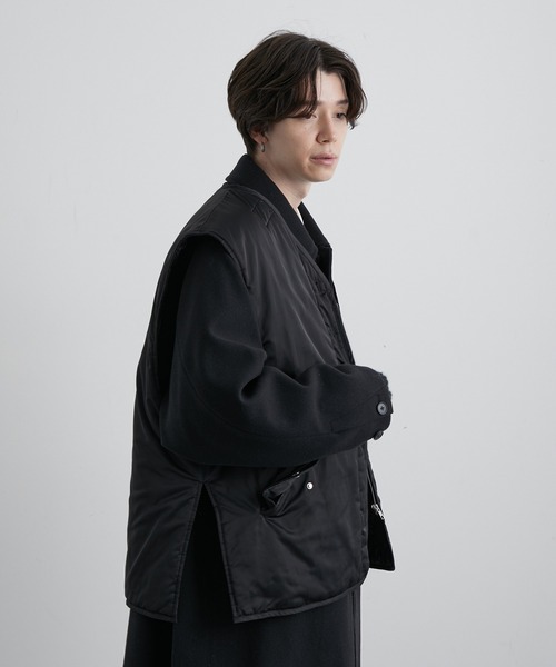 JUNRED（ジュンレッド）の「リバーシブルレイヤードルーズベスト（ベスト・メンズ・ブラック/グリーン・M/L）」の13枚目の写真