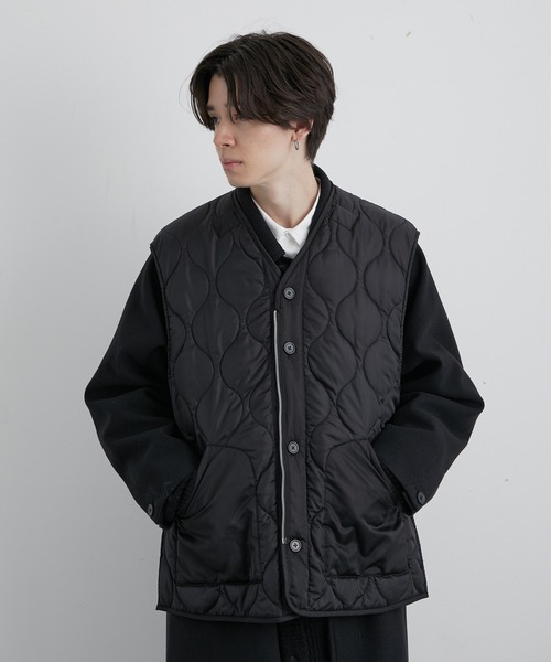 JUNRED（ジュンレッド）の「リバーシブルレイヤードルーズベスト（ベスト・メンズ・ブラック/グリーン・M/L）」の5枚目の写真